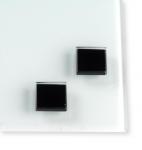 Design Glass magneet zwart 2/st