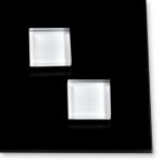 Design Glass magneet wit 2/st