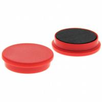 Memomagneten, 10 stuks, rood 30 mm