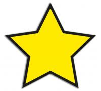 Star plakmagneet 8 stuks 63 x 60 mm